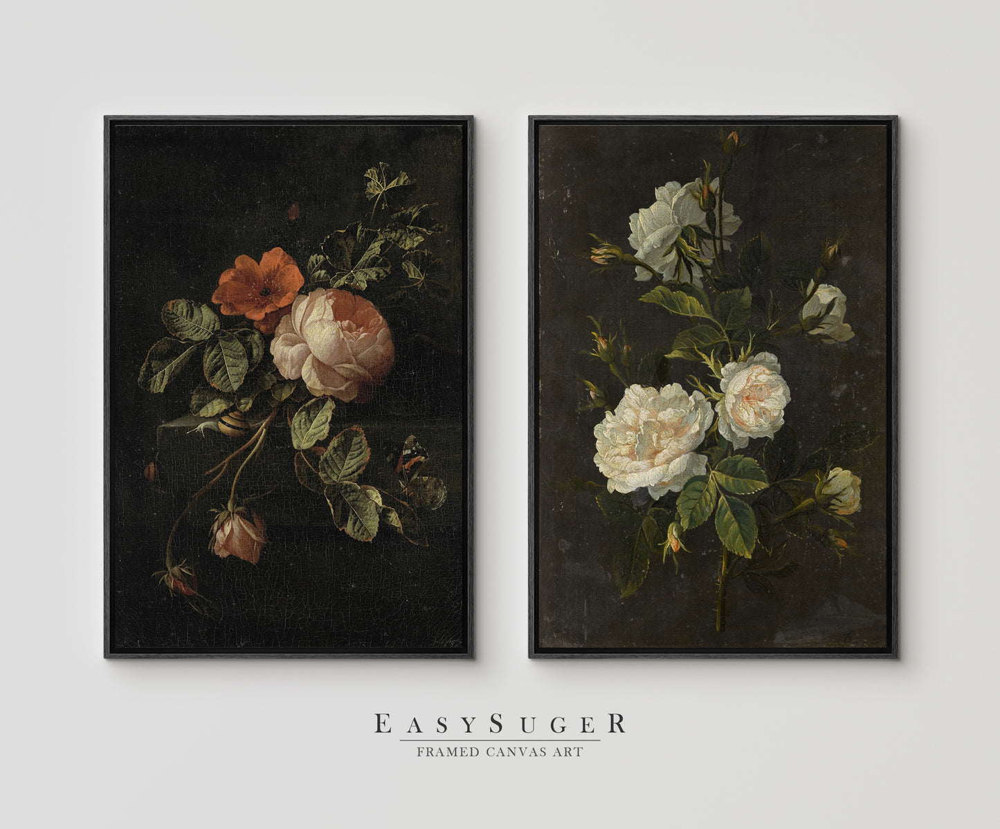 Set of 2 Antique Still LIfe