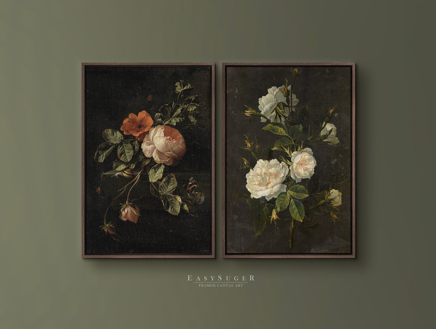 Set of 2 Antique Still LIfe