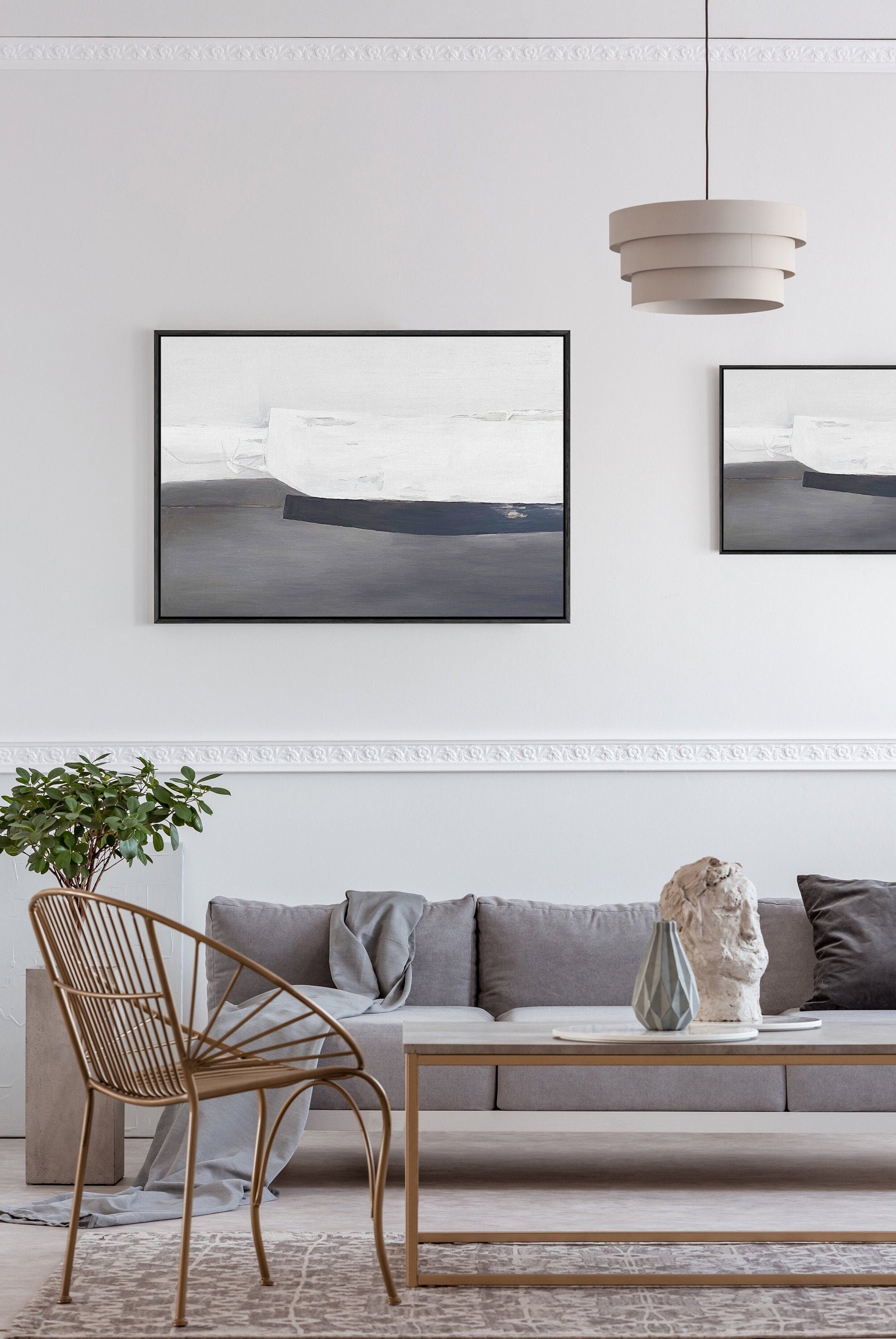 EasySuger Abstract framed Canvas Wall Art, Large Gallery Wall Art, Modern wall art for bedroom and living room