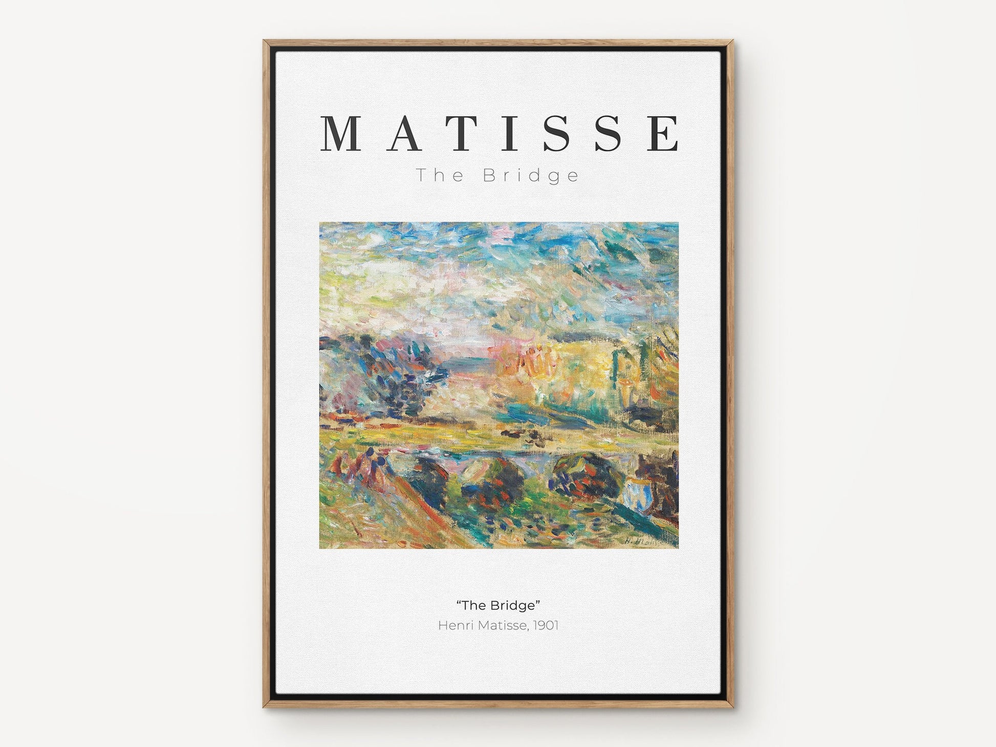 EasySuger Matisse Wall art, The Bridge, Framed canvas wall art, Modern art for bedroom, living room and dining room (with hanging kit)