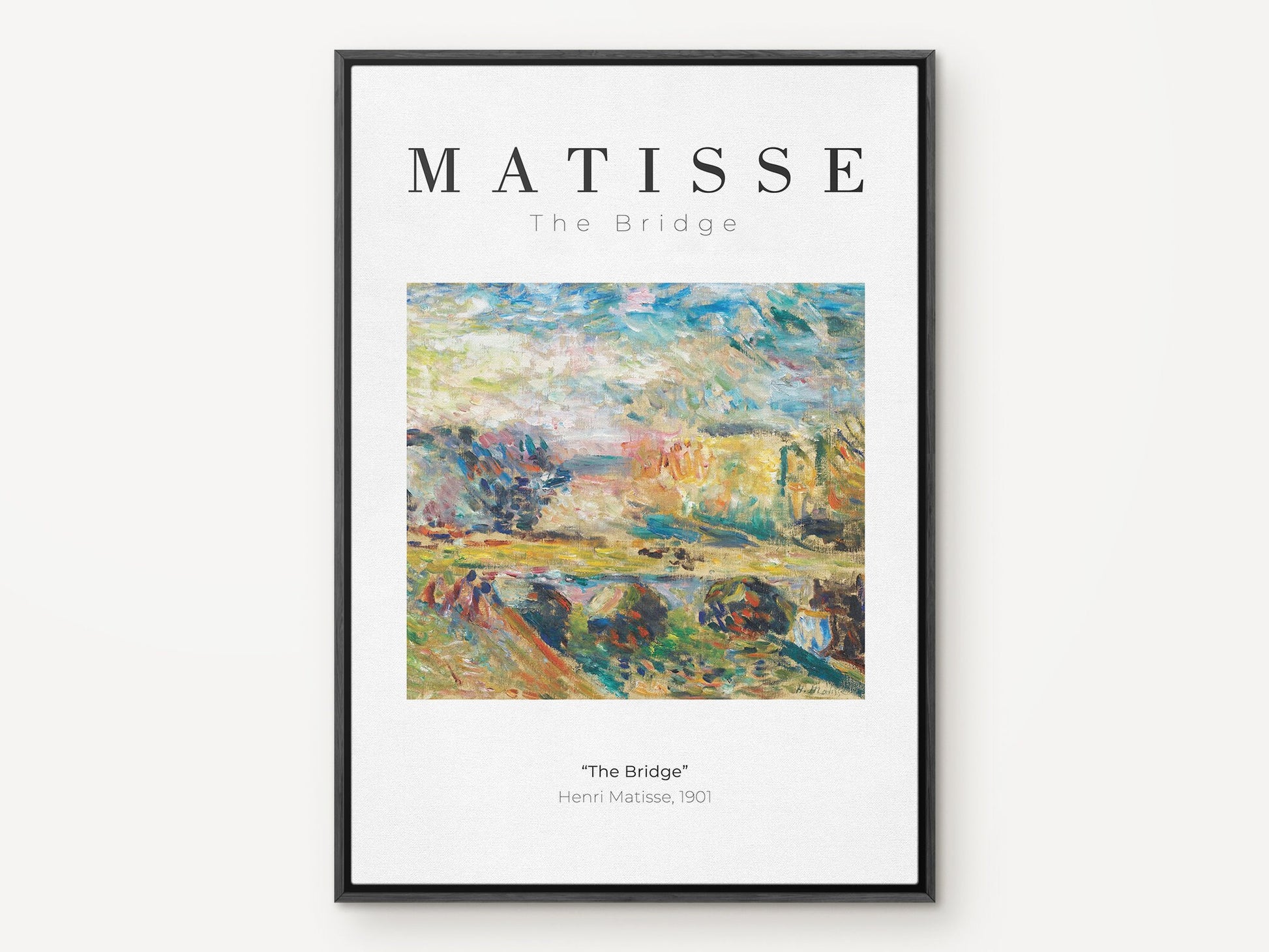 EasySuger Matisse Wall art, The Bridge, Framed canvas wall art, Modern art for bedroom, living room and dining room (with hanging kit)