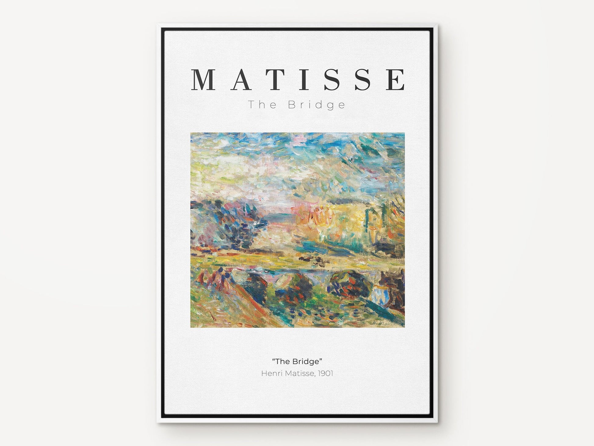 EasySuger Matisse Wall art, The Bridge, Framed canvas wall art, Modern art for bedroom, living room and dining room (with hanging kit)