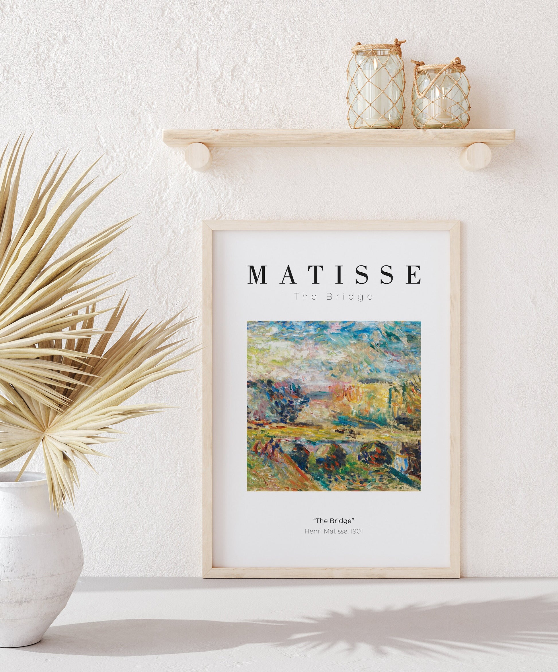 EasySuger Matisse Wall art, The Bridge, Framed canvas wall art, Modern art for bedroom, living room and dining room (with hanging kit)