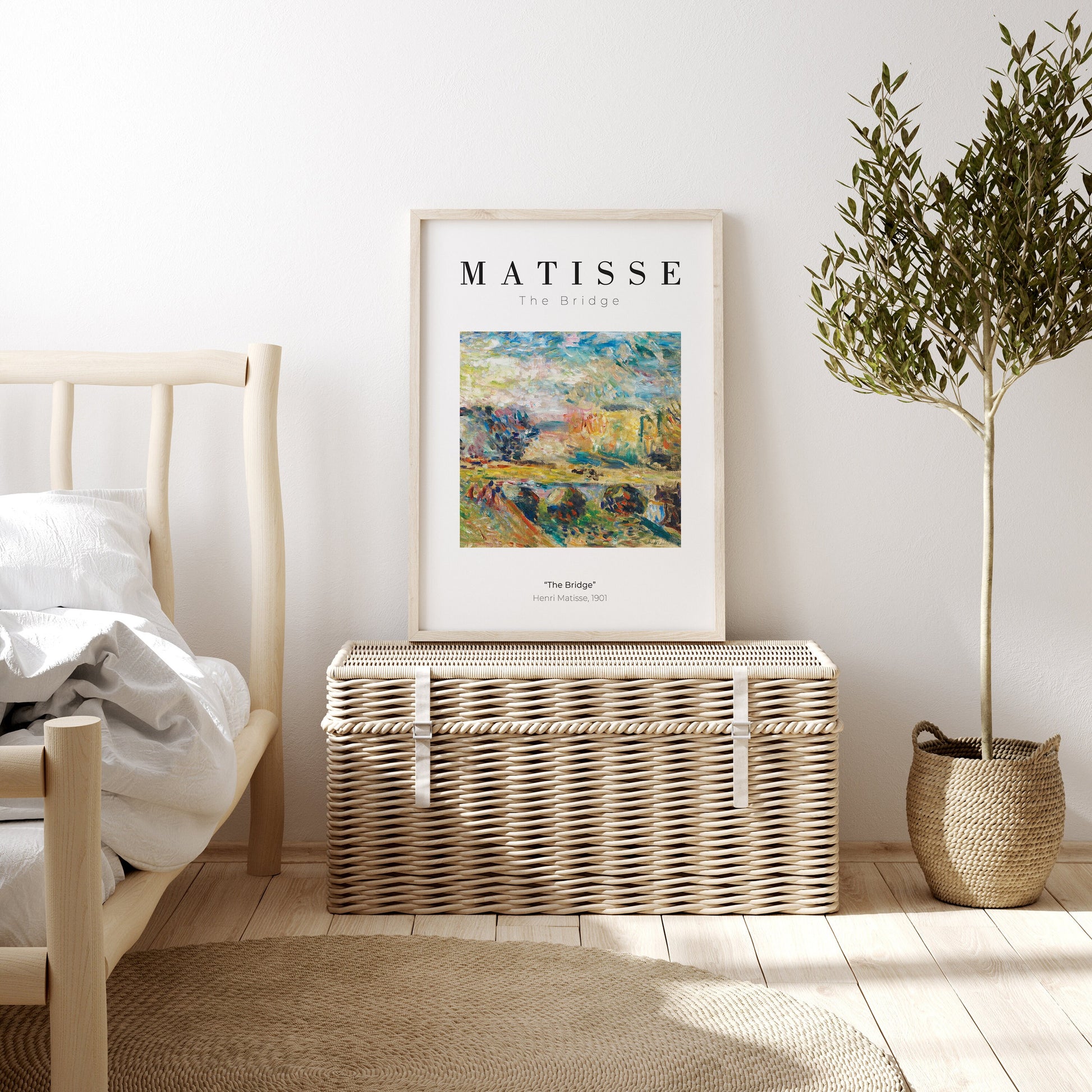 EasySuger Matisse Wall art, The Bridge, Framed canvas wall art, Modern art for bedroom, living room and dining room (with hanging kit)