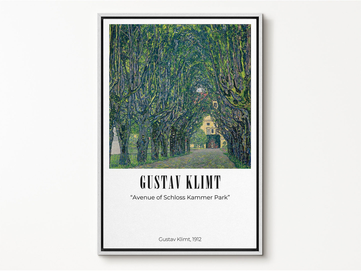 EasySuger Avenue of Schloss Kammer Park by Gustav Klimt, Framed Wall Art, Framed Canvas Wall art with hanging kit