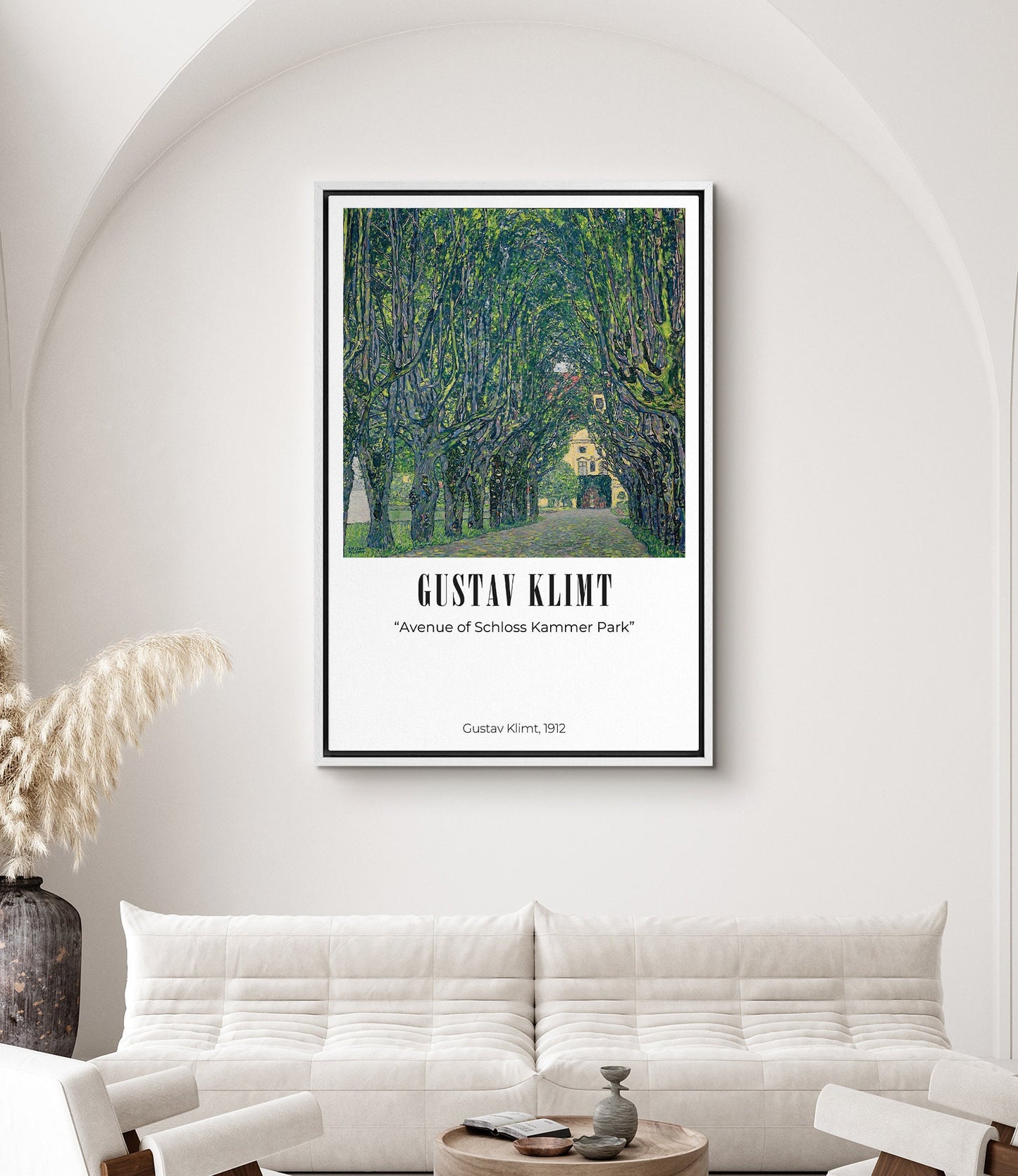 EasySuger Avenue of Schloss Kammer Park by Gustav Klimt, Framed Wall Art, Framed Canvas Wall art with hanging kit