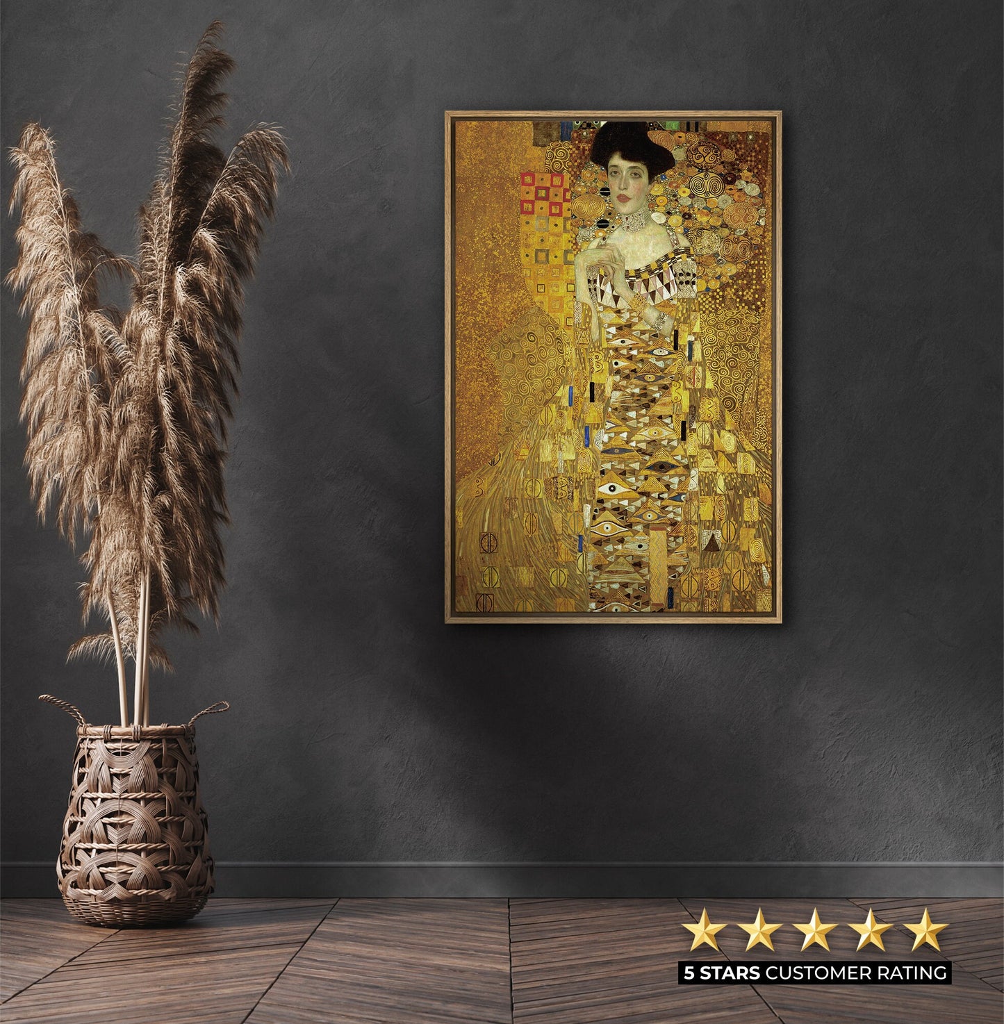 EasySuger Gustav Klimt Wall Art, Portrait of Adele Bloch-Bauer I | Framed Canvas Wall art