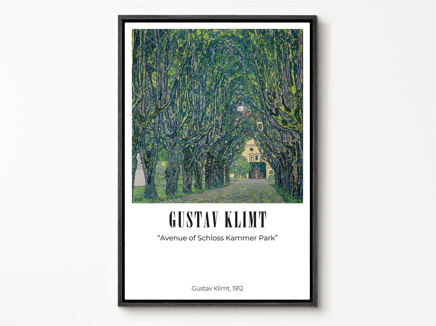 EasySuger Avenue of Schloss Kammer Park by Gustav Klimt, Framed Wall Art, Framed Canvas Wall art with hanging kit
