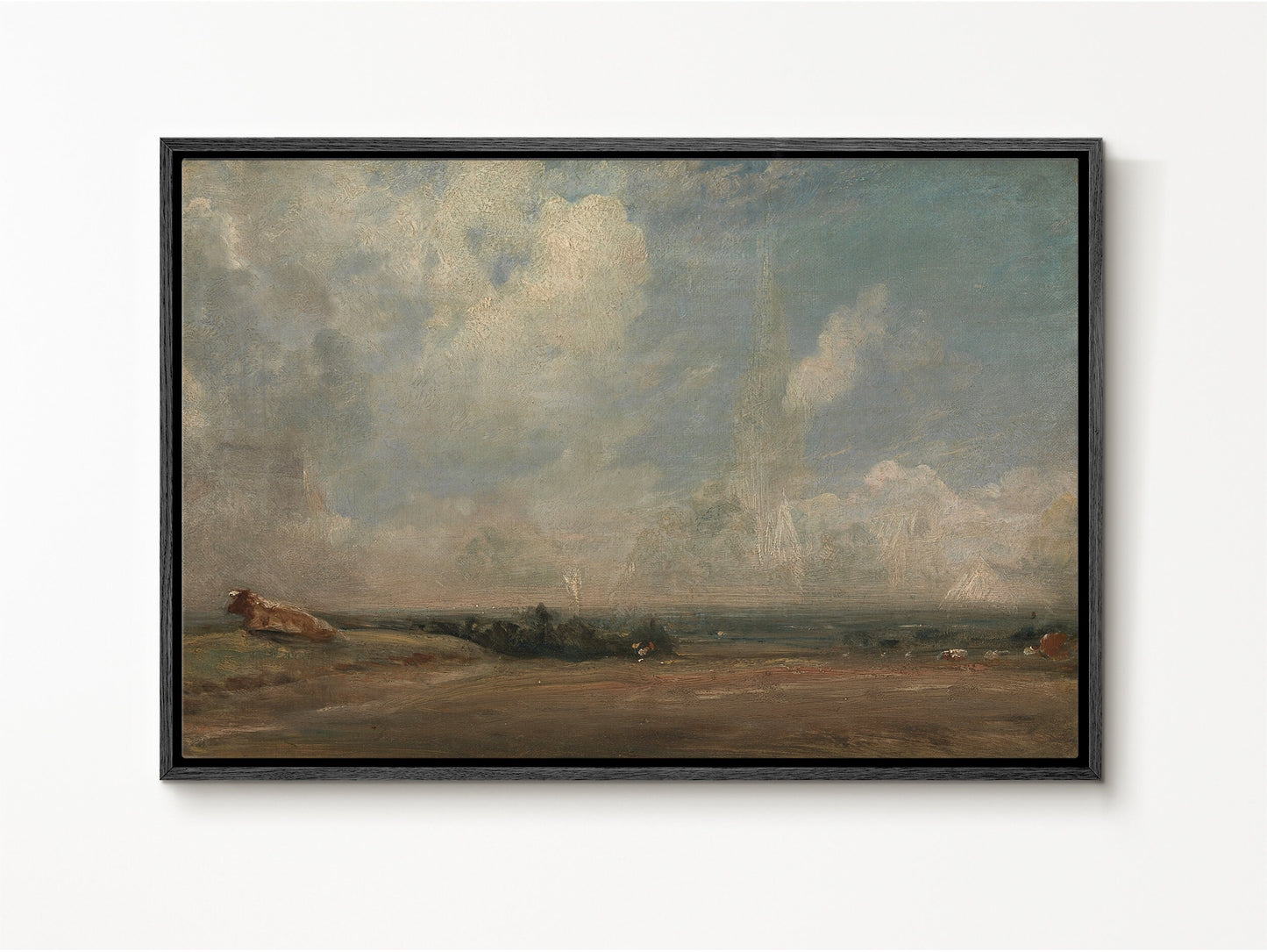 EasySuger Oil Painting Landscape Wall Art, Nature Framed Large Gallery Art, Minimalist Art Ready to Hang (with hanging kit)