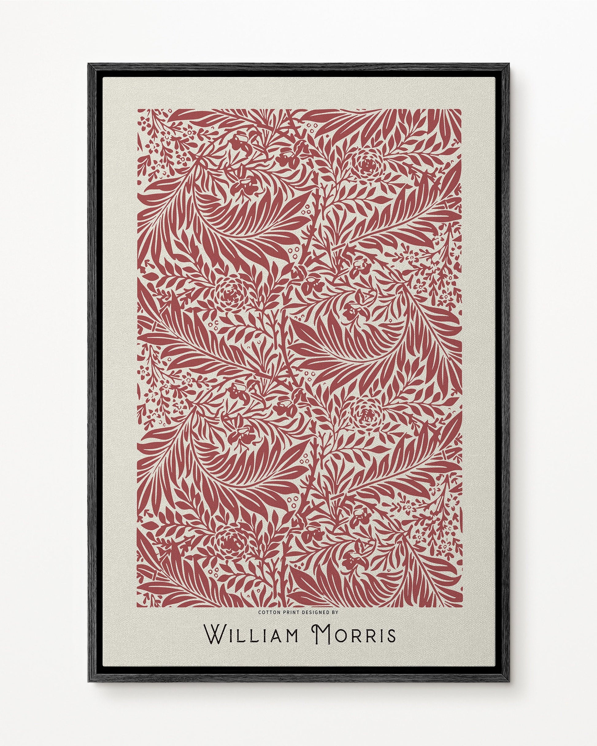 SouthandArt Modern Wall art, William Morris Framed Canvas Art print with hanging kit