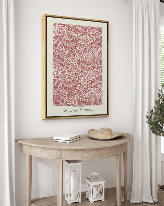 SouthandArt Modern Wall art, William Morris Framed Canvas Art print with hanging kit