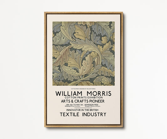 SouthandArt Modern Wall art, William Morris Framed Canvas Art print with hanging kit