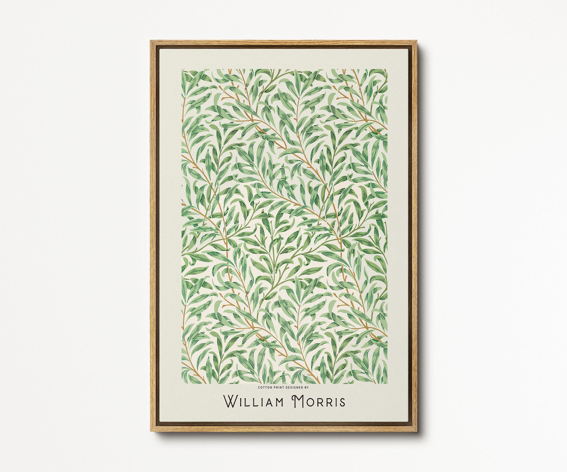 SouthandArt Modern Wall art, William Morris Framed Canvas Art print with hanging kit