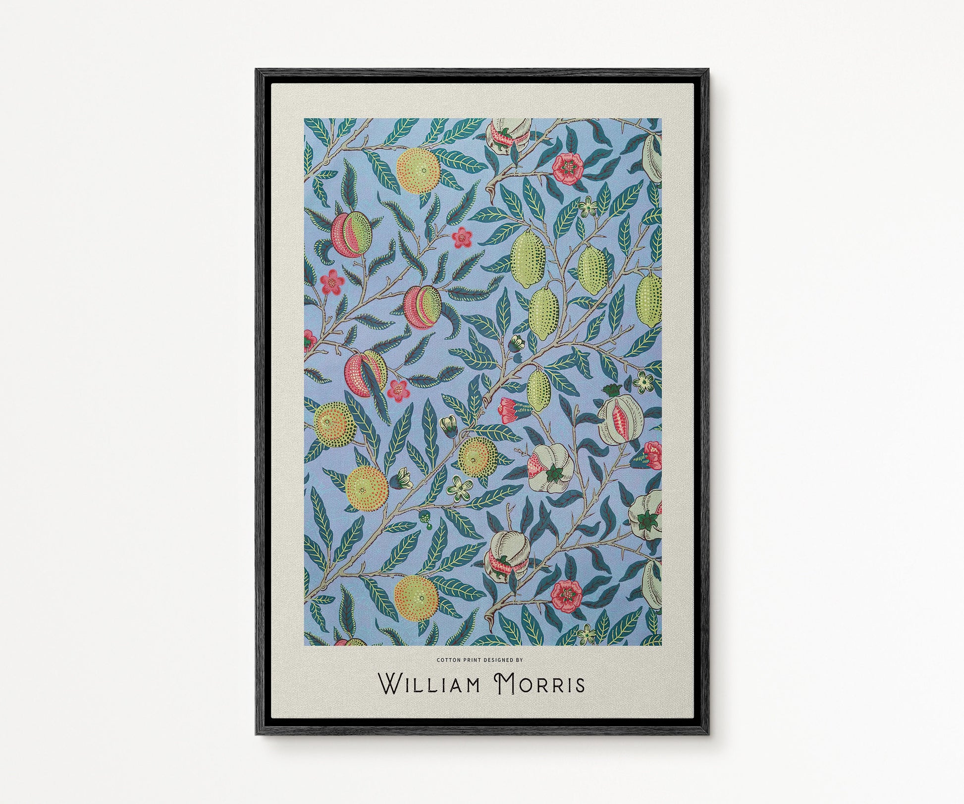 SouthandArt Modern Wall art, William Morris Framed Canvas Art print with hanging kit