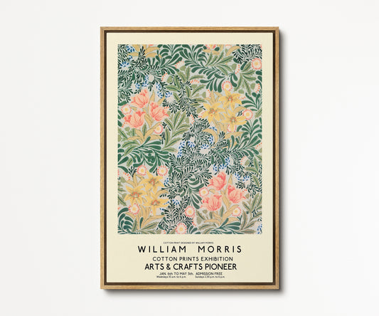 SouthandArt Modern Wall art, William Morris Framed Canvas Art print with hanging kit