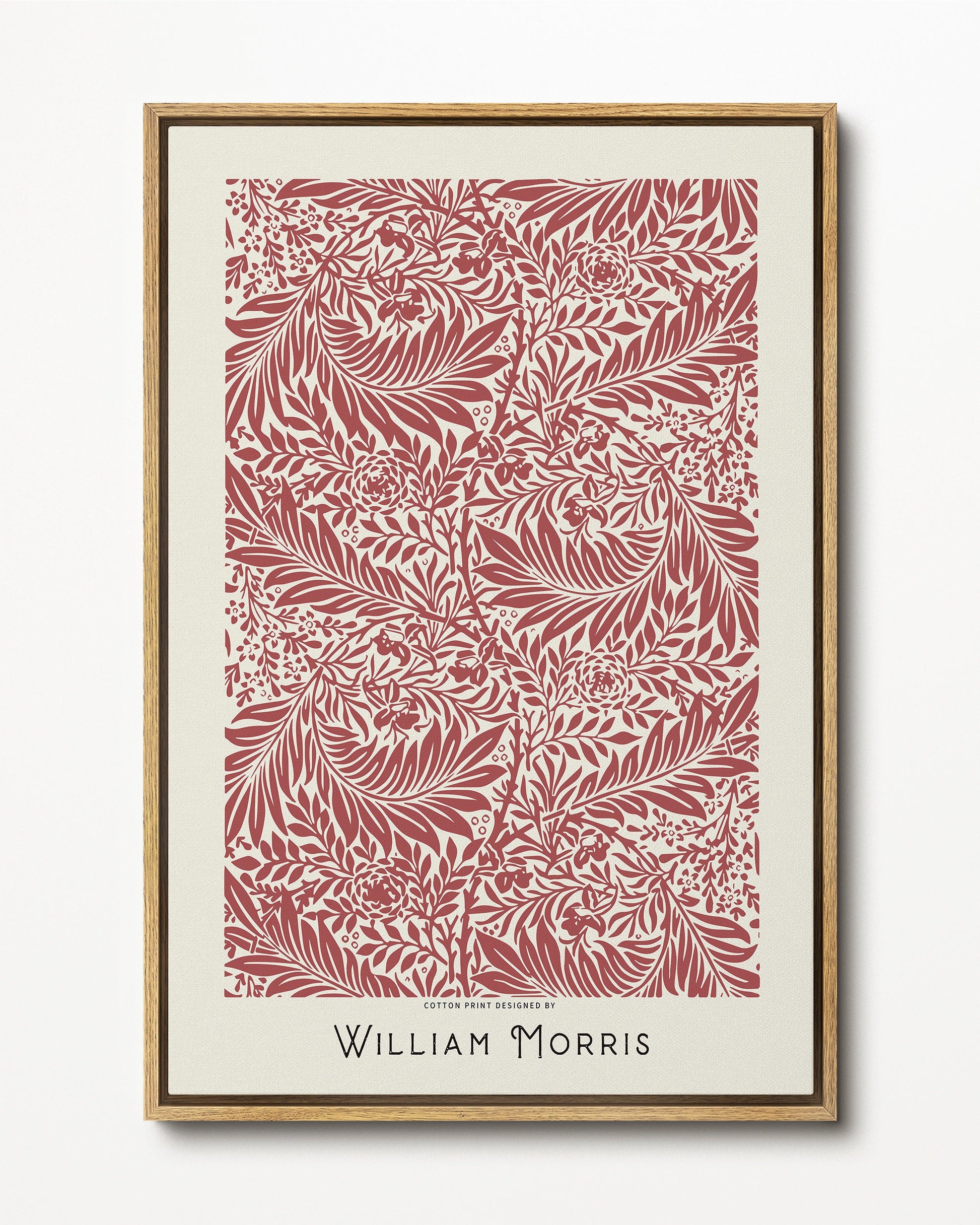 SouthandArt Modern Wall art, William Morris Framed Canvas Art print with hanging kit