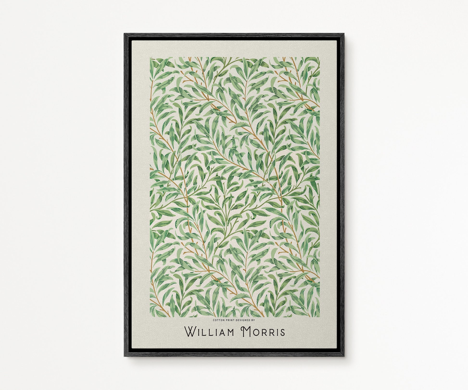 SouthandArt Modern Wall art, William Morris Framed Canvas Art print with hanging kit