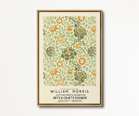 SouthandArt Modern Wall art, William Morris Framed Canvas Art print with hanging kit