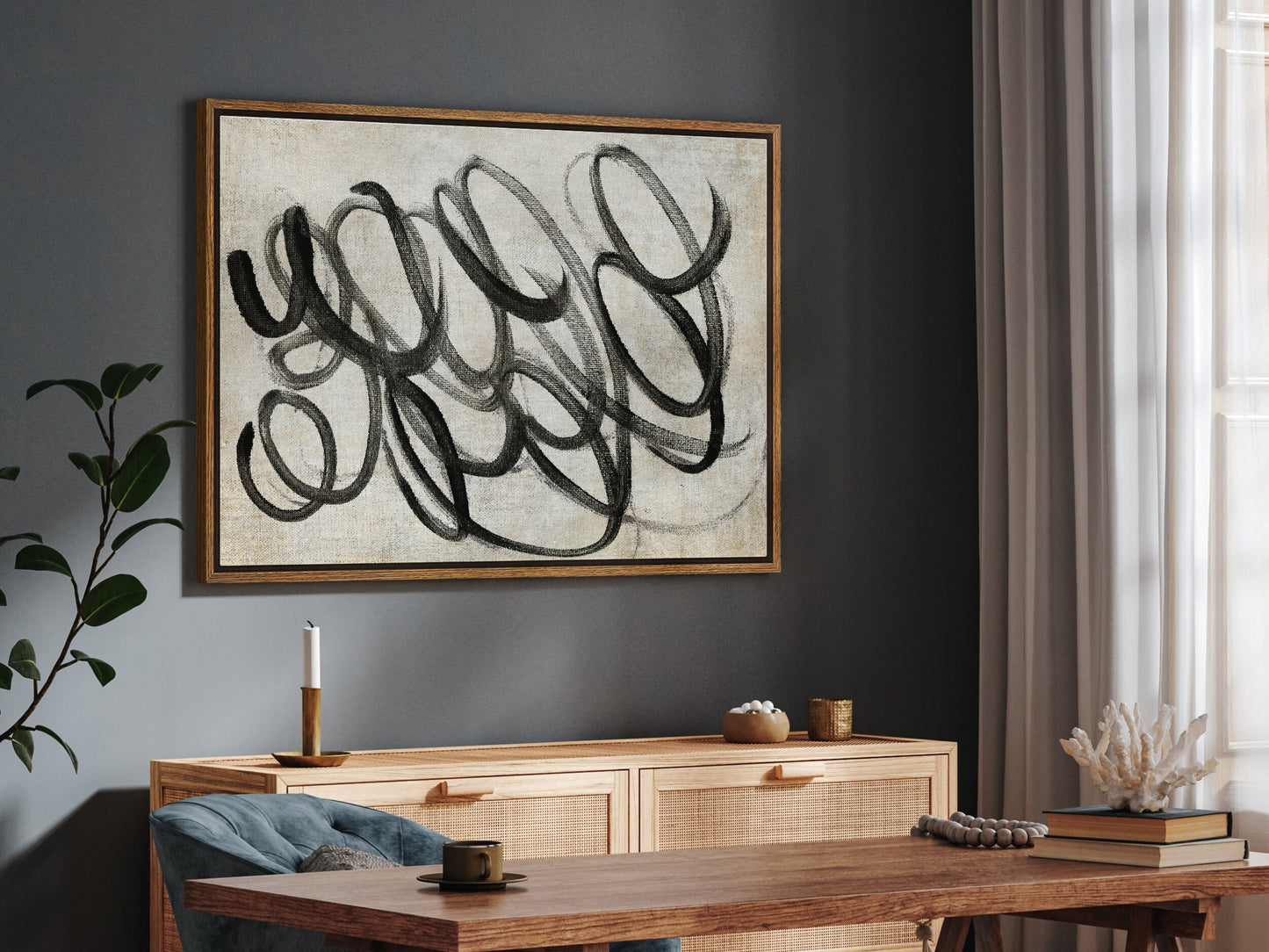 SouthandArt Abstract Canvas Print Wall art with Frame