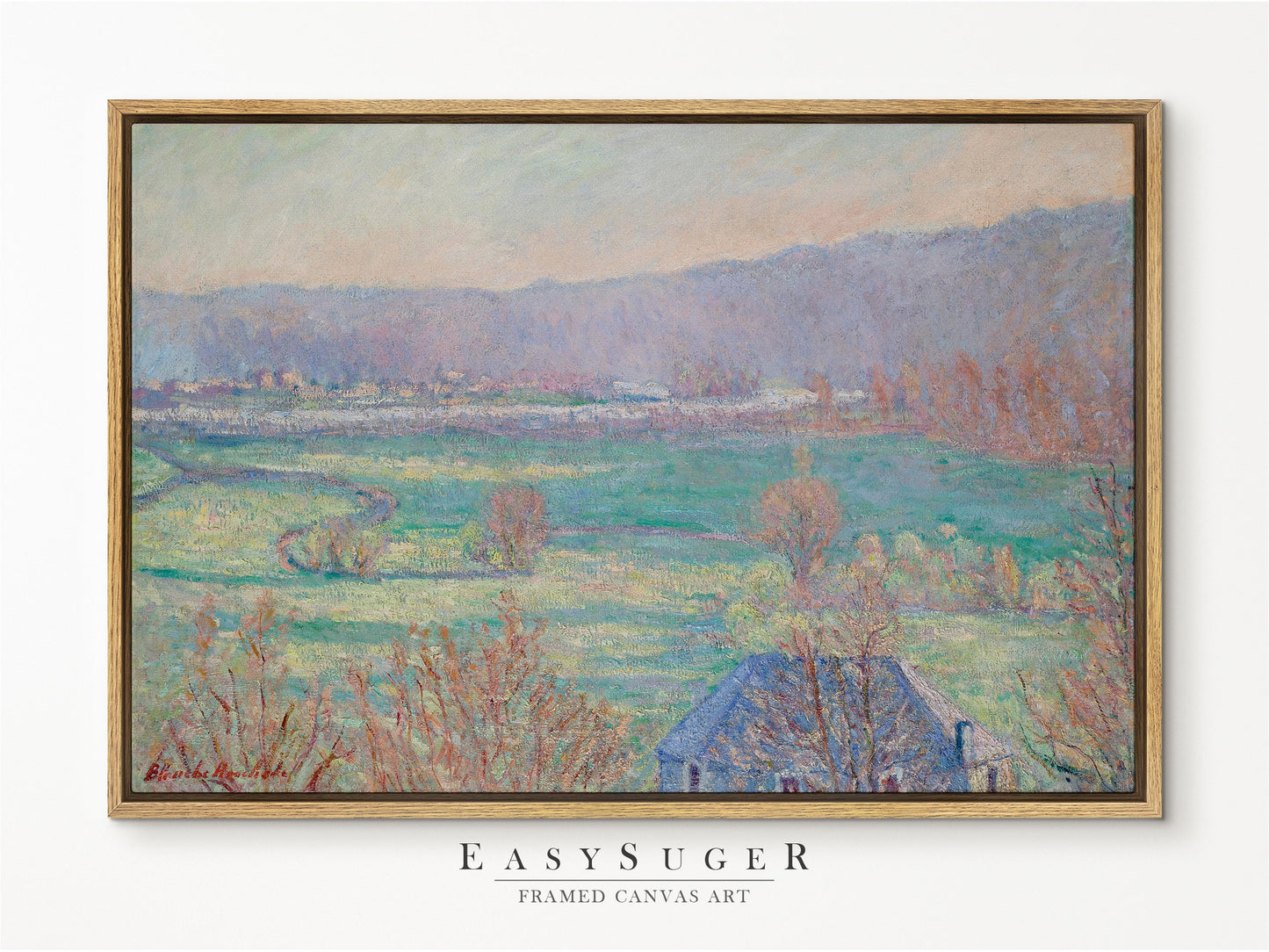 EasySuger Claude Monet Framed Print | Framed Canvas Wall Art with hanging kit