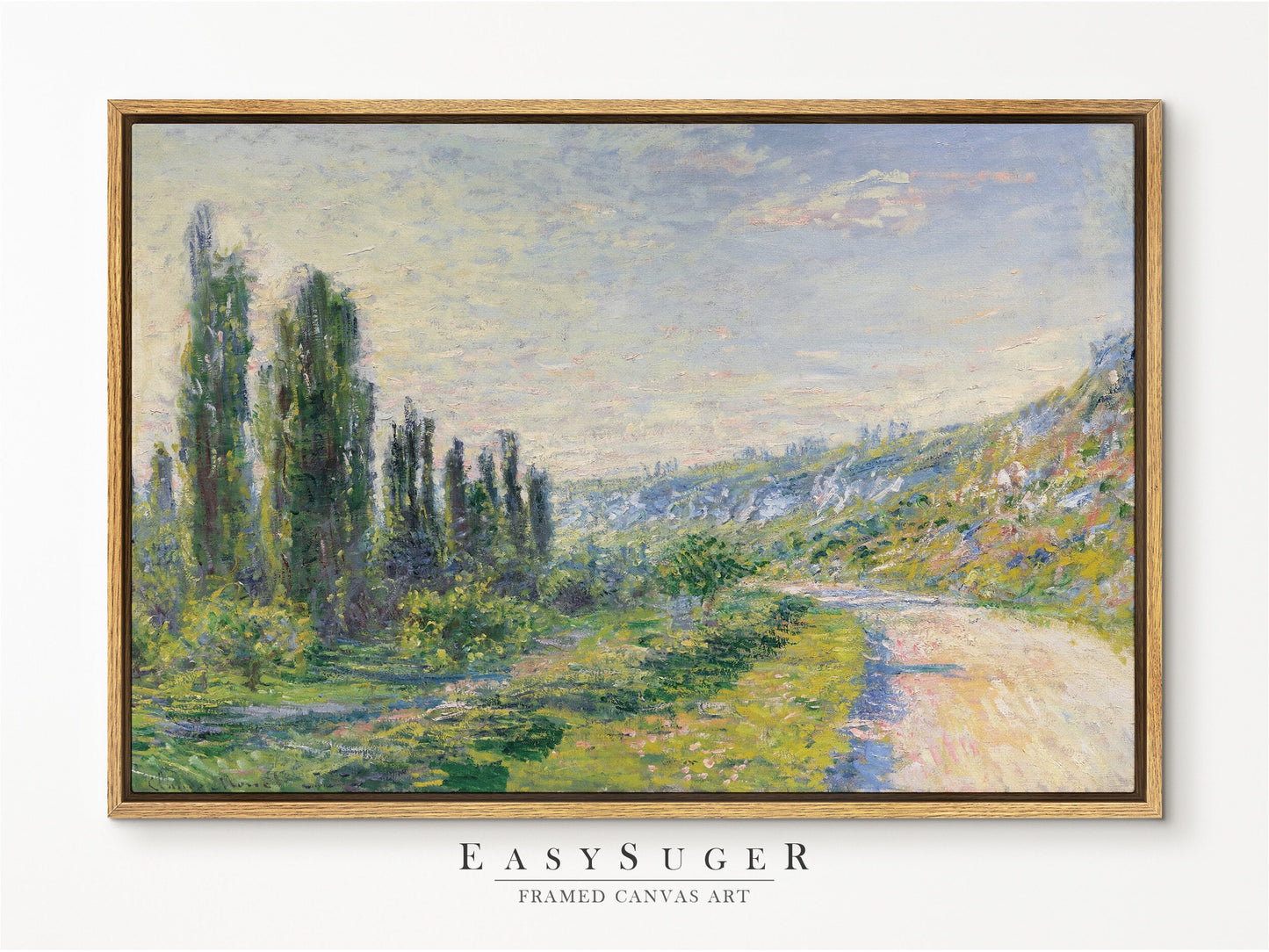 EasySuger Claude Monet Framed Print | Framed Canvas Wall Art with hanging kit