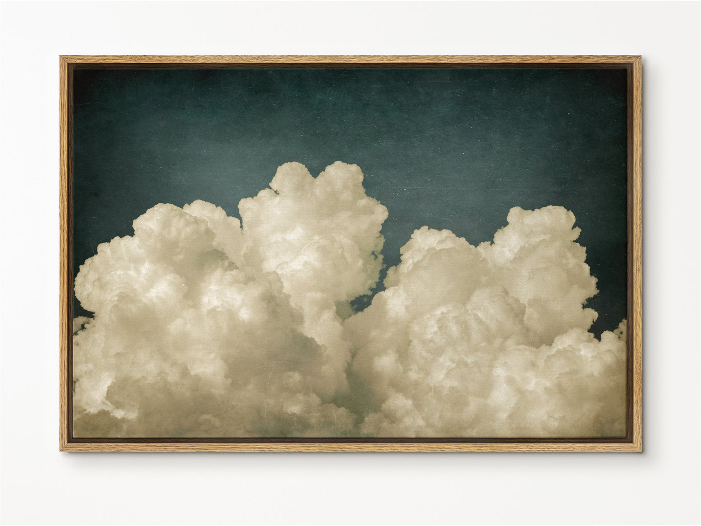 SouthandArt Abstract Clouds Wall art, Framed Canvas Art print with hanging kit