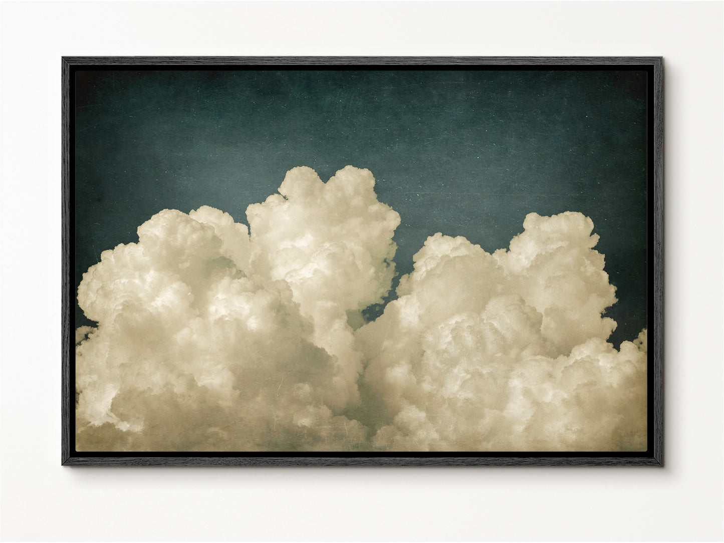 SouthandArt Abstract Clouds Wall art, Framed Canvas Art print with hanging kit