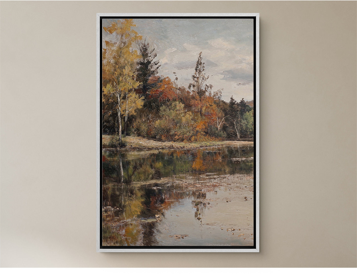 EasySuger Vintage Landscape Wall Art Print, Nature Framed Large Gallery Art, Minimalist Art with hanging kit | GW23