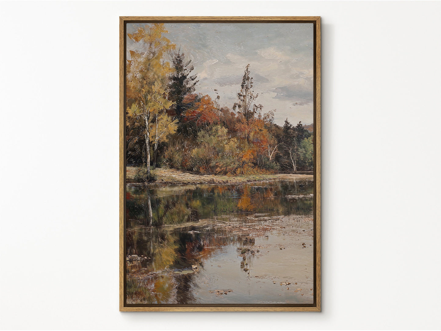 EasySuger Vintage Landscape Wall Art Print, Nature Framed Large Gallery Art, Minimalist Art with hanging kit | GW23