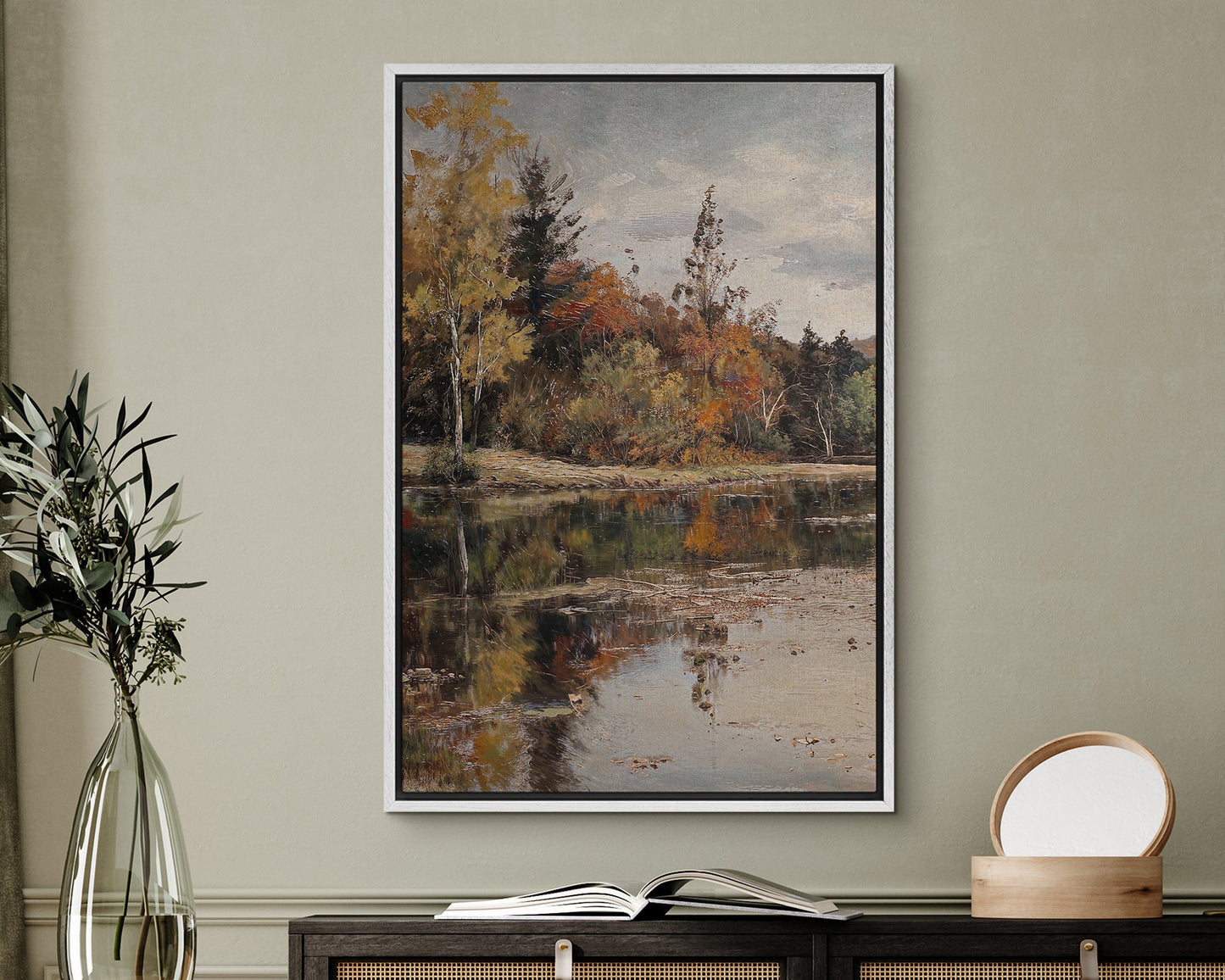 EasySuger Vintage Landscape Wall Art Print, Nature Framed Large Gallery Art, Minimalist Art with hanging kit | GW23