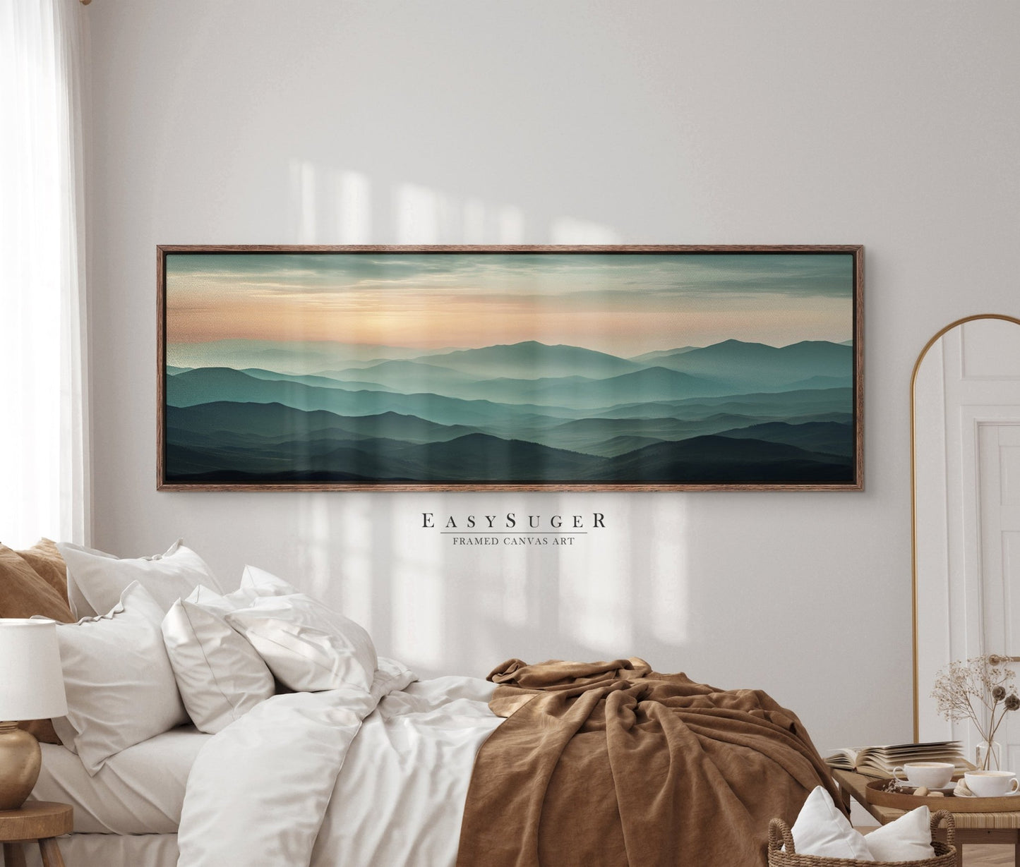 Sunset Mountain View II - EasySugerSunset Mountain View IIFramed Canvas PrintsEasySugerEasySugerSunset Mountain View II36x12Walnut