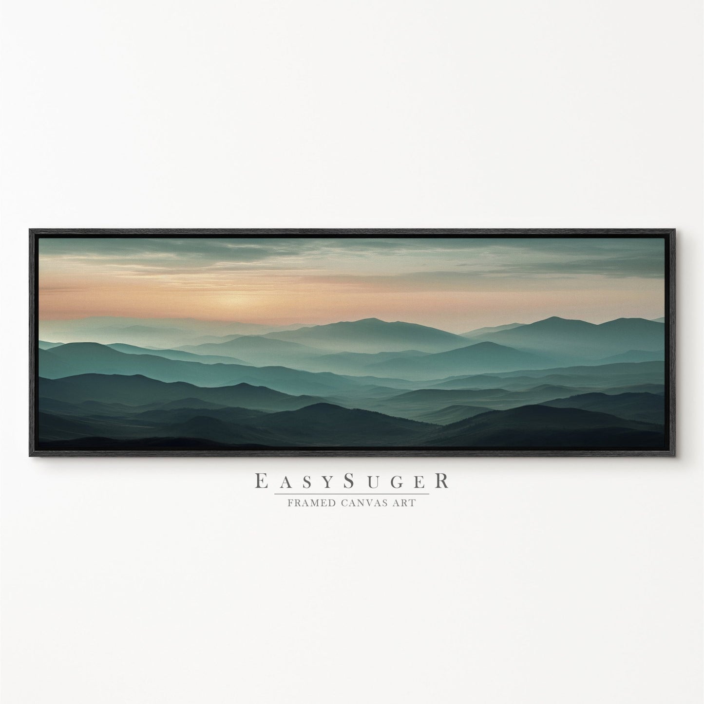 Sunset Mountain View II - EasySugerSunset Mountain View IIFramed Canvas PrintsEasySugerEasySugerSunset Mountain View II36x12Black