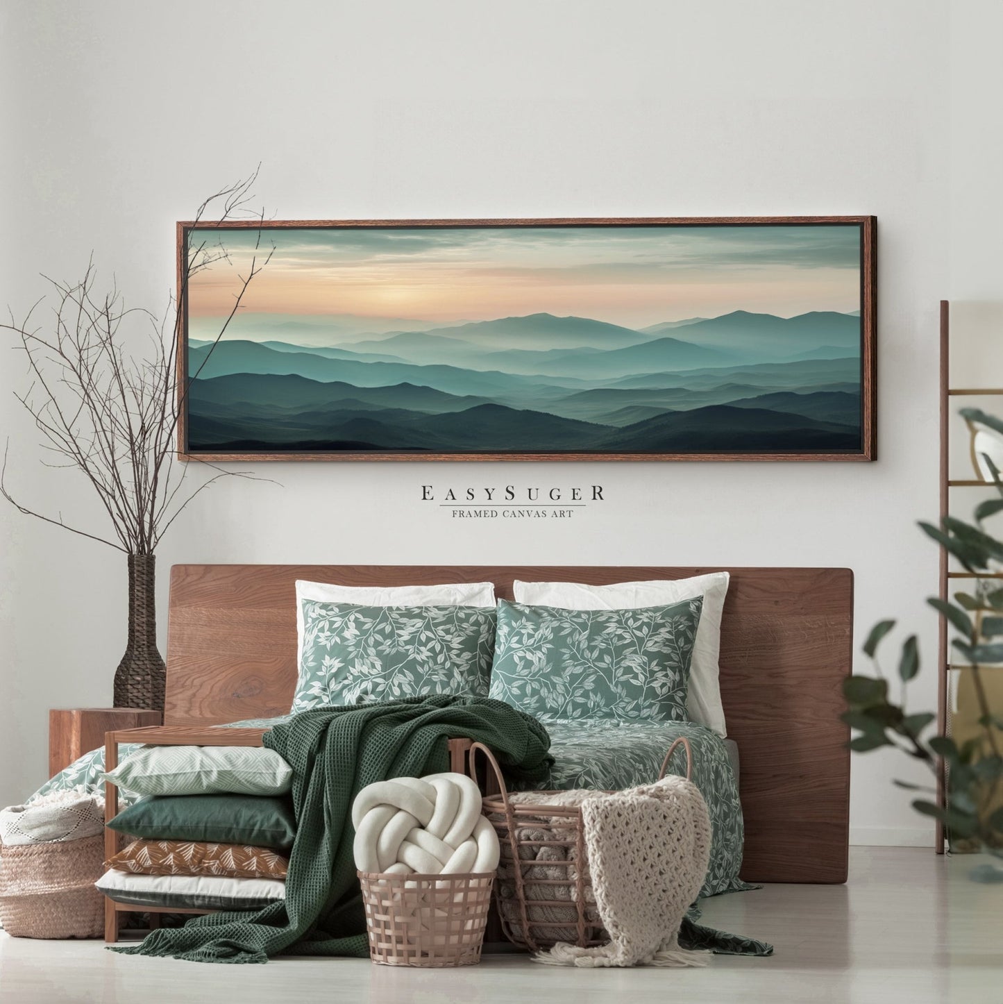 Sunset Mountain View II - EasySugerSunset Mountain View IIFramed Canvas PrintsEasySugerEasySugerSunset Mountain View II36x12Walnut