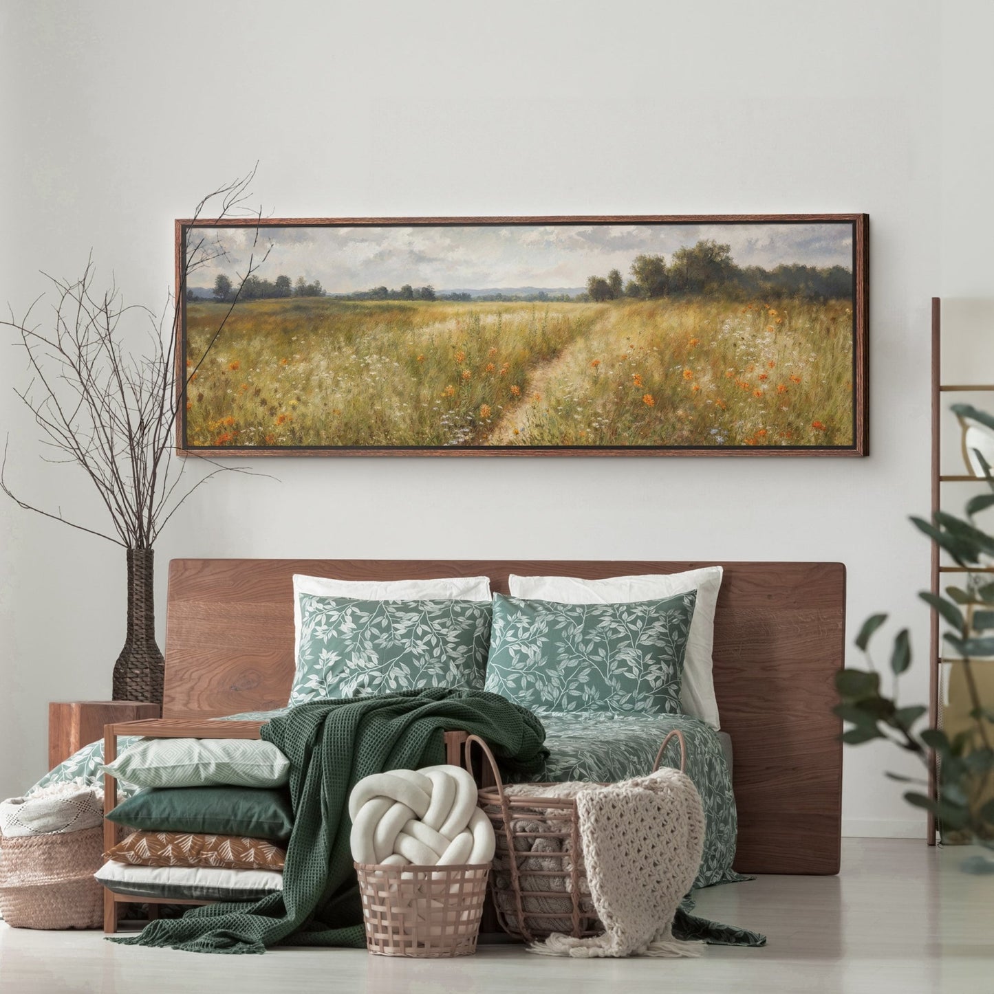 Ultra Wide Vintage Landscape and Lake Wall art - EasySugerUltra Wide Vintage Landscape and Lake Wall artFramed Canvas PrintsEasySugerEasySugerUltra Wide Vintage Landscape and Lake Wall art36x12Walnut