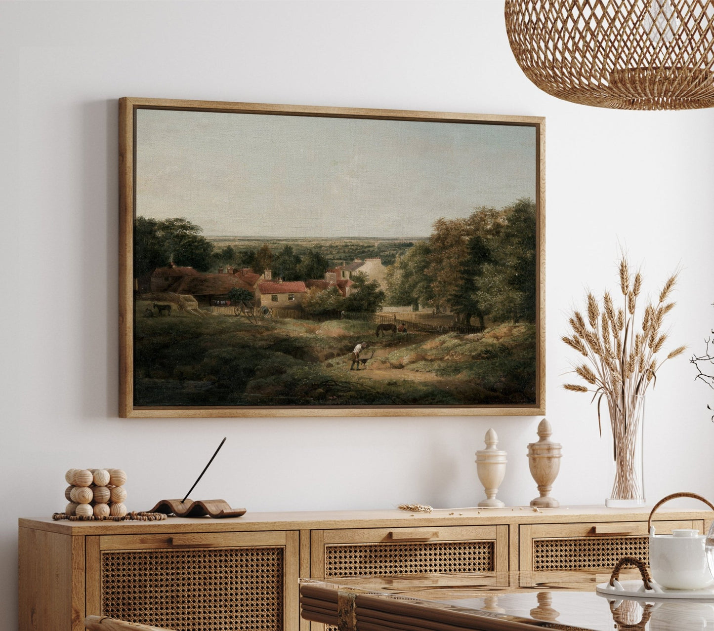 Vintage Country Landscape - EasySugerVintage Country LandscapeFramed Canvas PrintsEasySugerEasySugerVintage Country Landscape24x16Natural