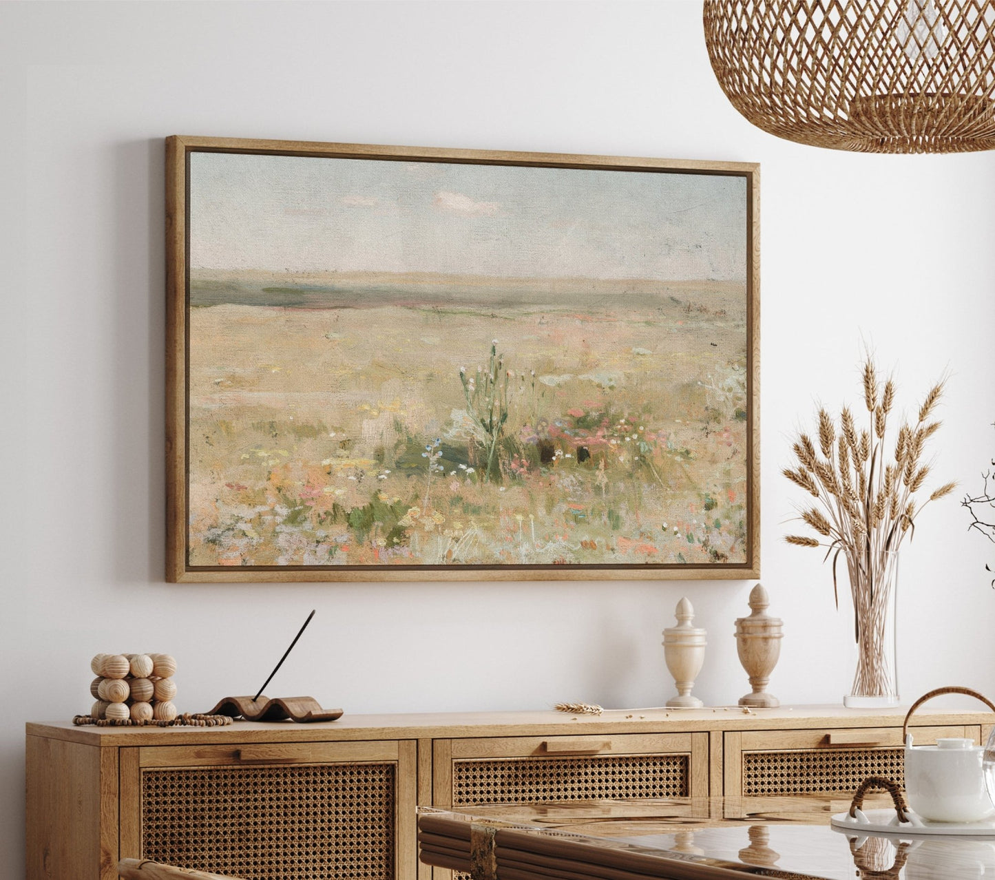 Abstract Wildflowers field - EasySugerAbstract Wildflowers fieldFramed Canvas PrintsEasySugerEasySugerAbstract Wildflowers field24x16Walnut