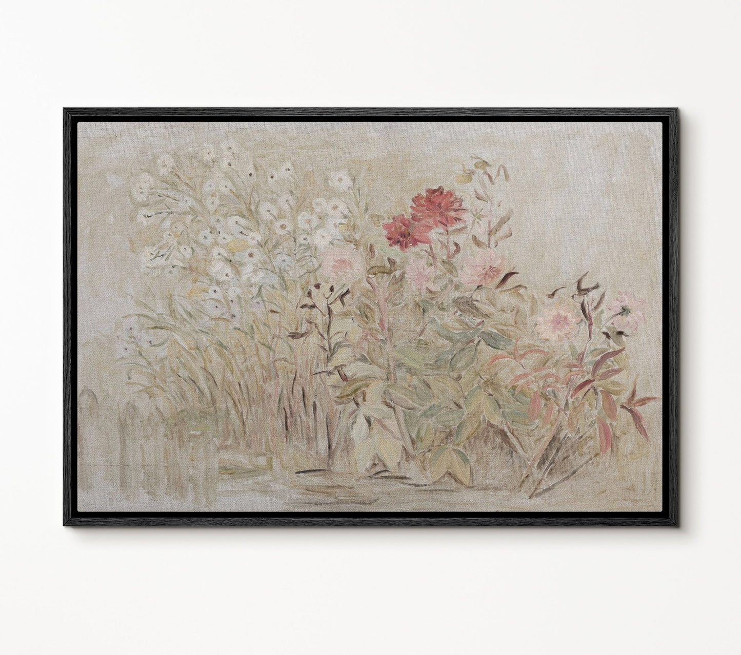 Antique Wildflowers - EasySugerAntique WildflowersFramed Canvas PrintsEasySugerEasySugerAntique Wildflowers24x16Black