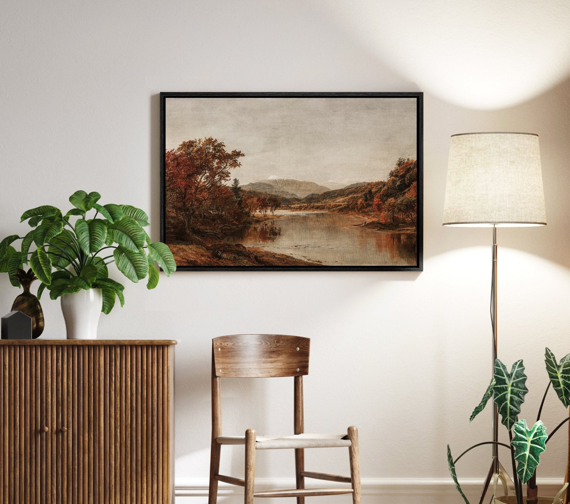 Fall Lakeside - EasySugerFall LakesideFramed Canvas PrintsEasySugerEasySugerFall Lakeside24x16Light