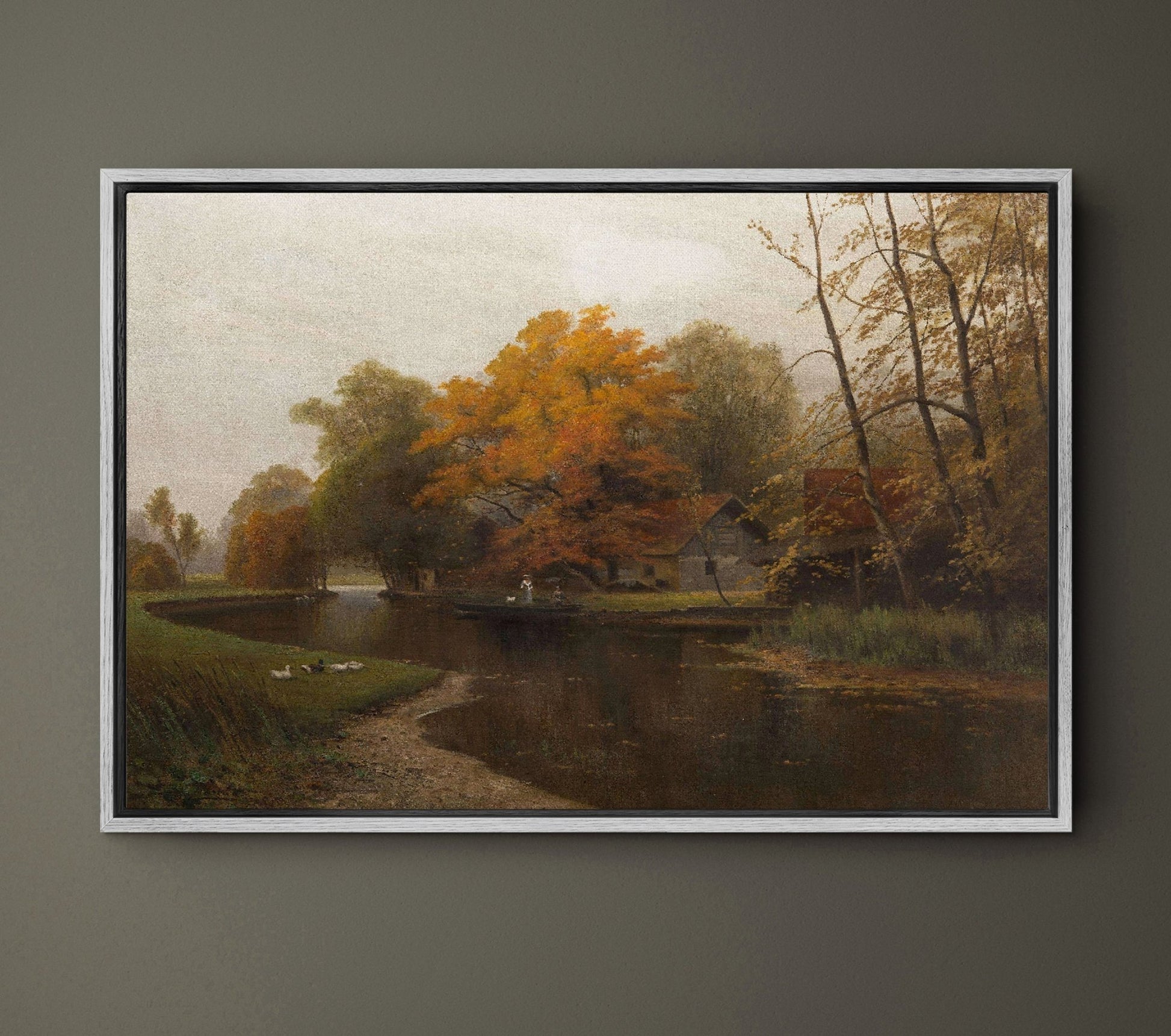 Fall Lakeside V - EasySugerFall Lakeside VFramed Canvas PrintsEasySugerEasySugerFall Lakeside V24x16Light