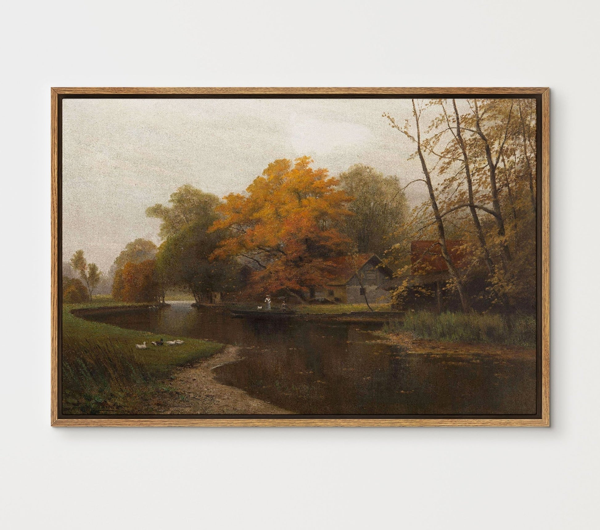 Fall Lakeside V - EasySugerFall Lakeside VFramed Canvas PrintsEasySugerEasySugerFall Lakeside V24x16Natural