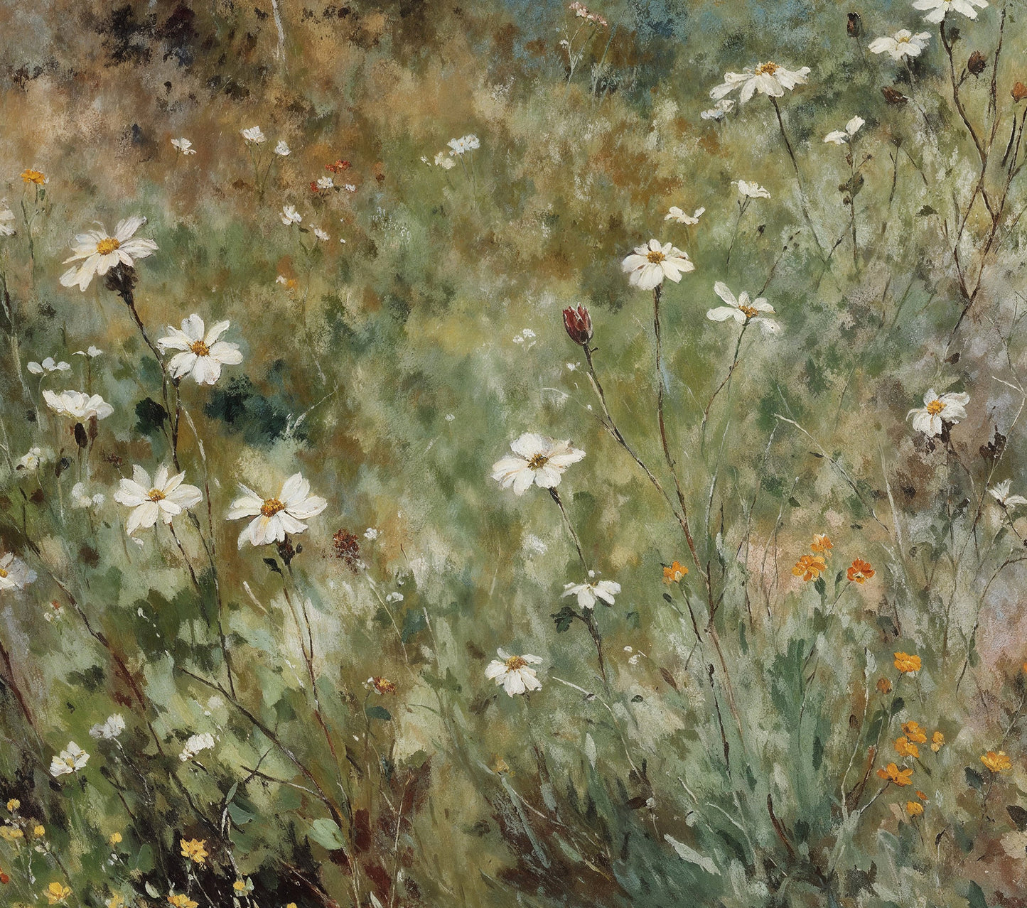 Vintage Wildflowers field