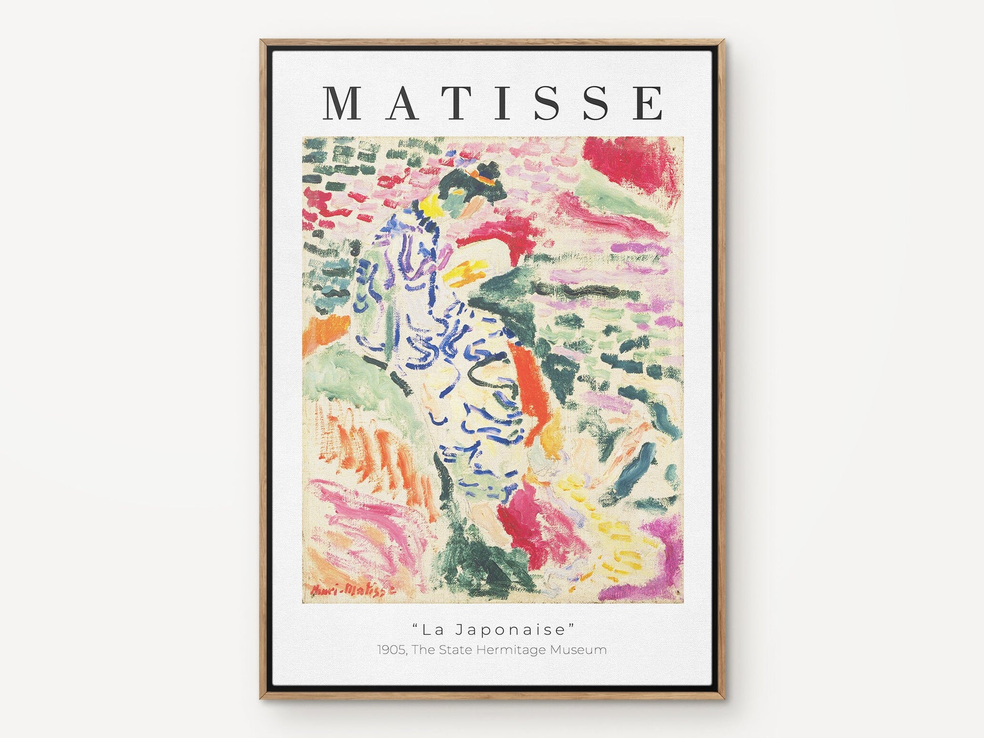 Henri Matisse La Japonaise, Matisse canvas wall art, Modern framed wall art for bedroom, living room and dining room (with hanging kit)