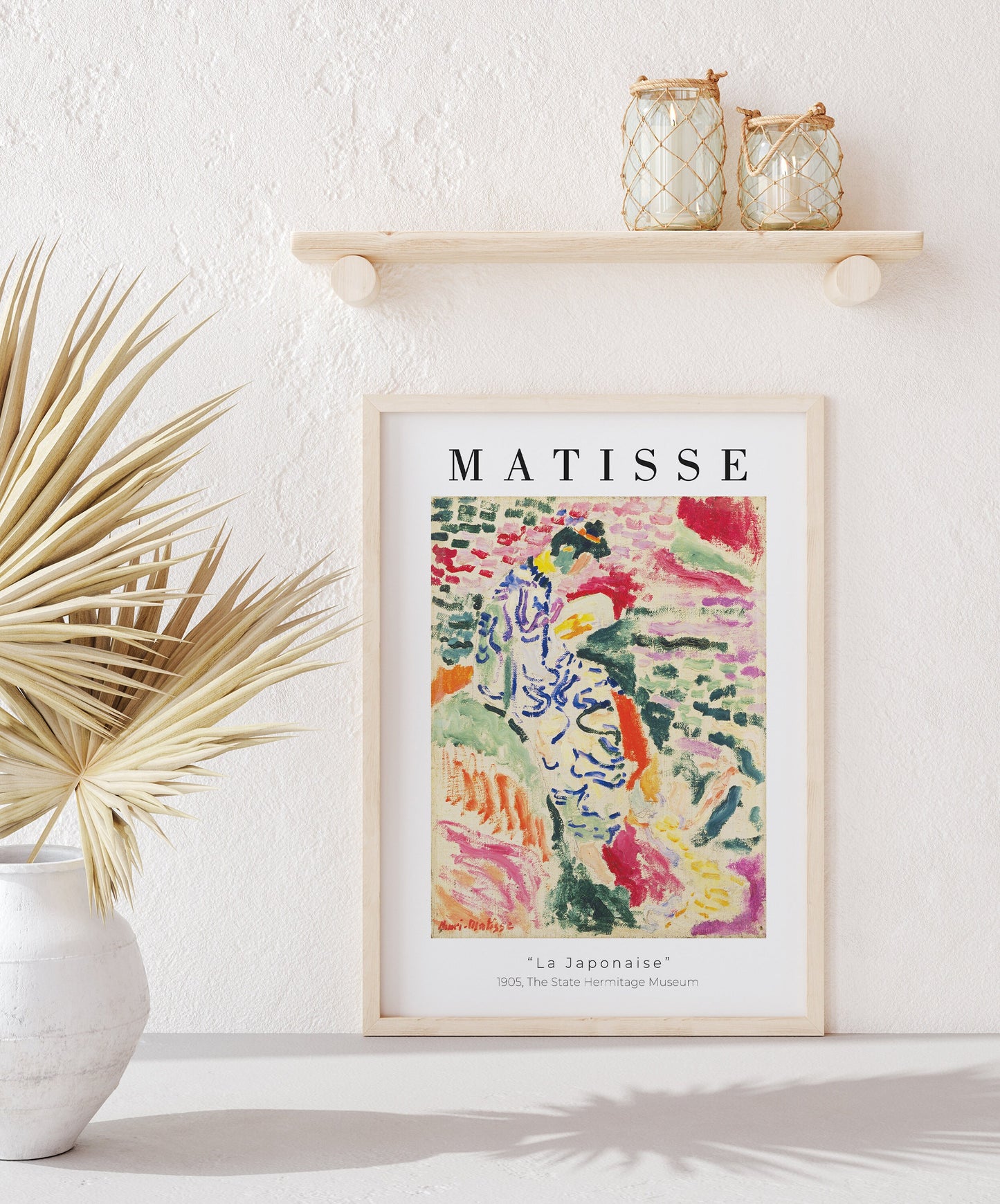 Henri Matisse La Japonaise, Matisse canvas wall art, Modern framed wall art for bedroom, living room and dining room (with hanging kit)