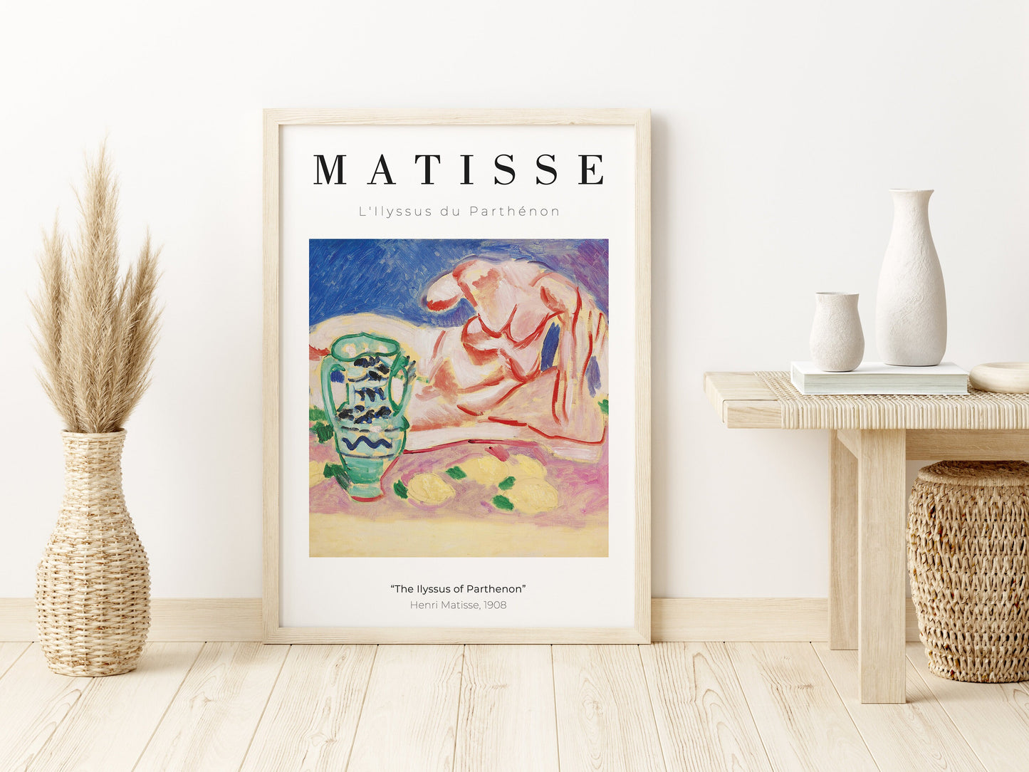 Matisse Wall art, L'Ilyssus du Parthénon, Framed canvas wall art, Modern art for bedroom, living room and dining room (with hanging kit)