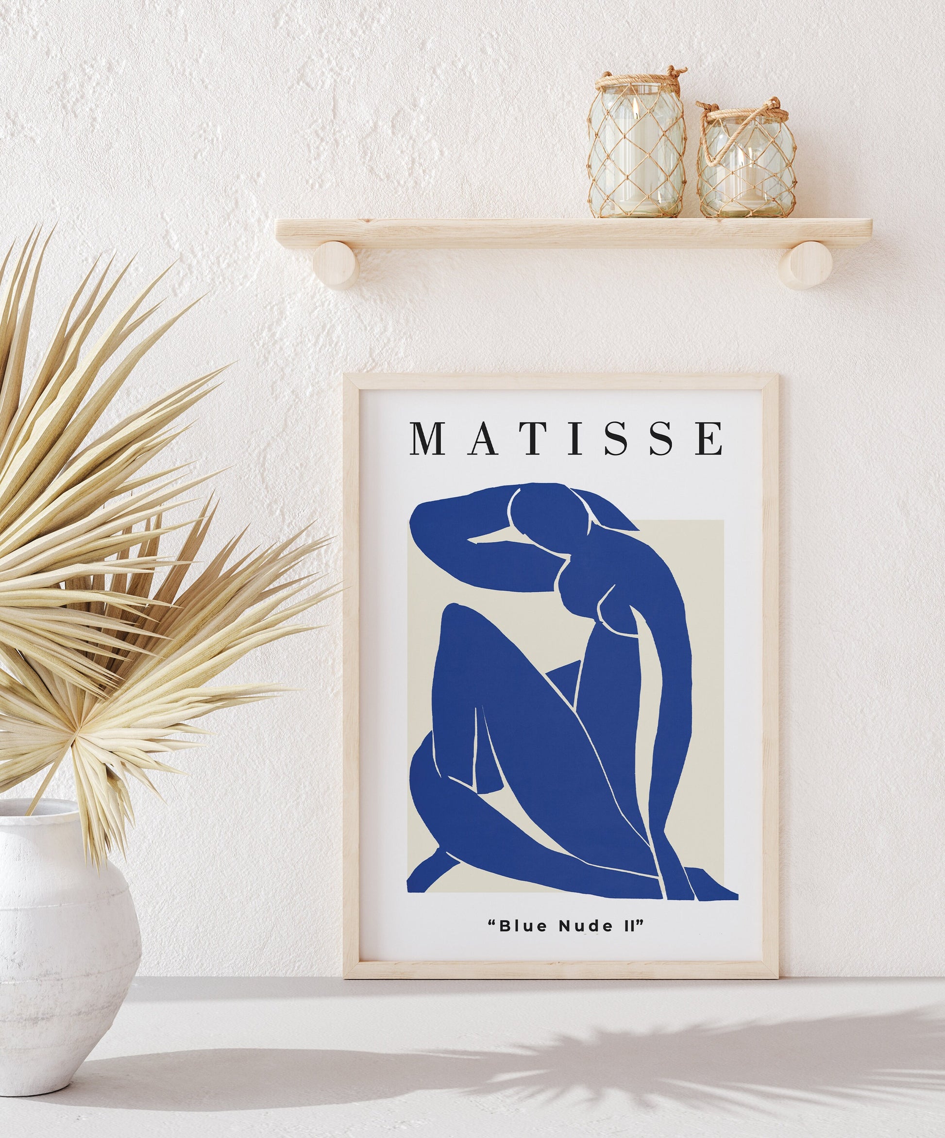 EasySuger Henri Matisse Blue Nude, Matisse canvas wall art , Modern wall art for bedroom, living room and dining room(with hanging kit)