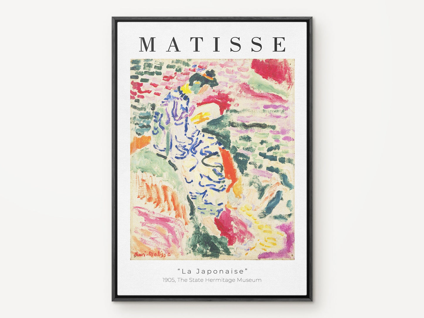 Henri Matisse La Japonaise, Matisse canvas wall art, Modern framed wall art for bedroom, living room and dining room (with hanging kit)