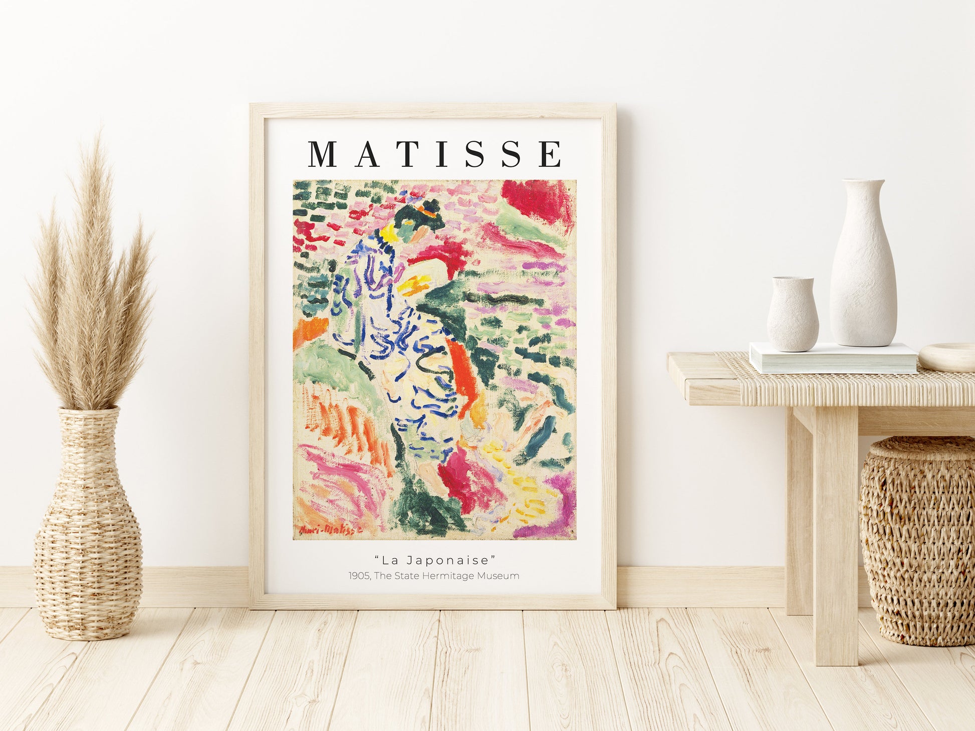 Henri Matisse La Japonaise, Matisse canvas wall art, Modern framed wall art for bedroom, living room and dining room (with hanging kit)