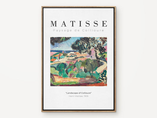 Matisse Wall art, The Landscape of Collioure, Framed canvas wall art, Modern art for bedroom, living room and dining room (with hanging kit)