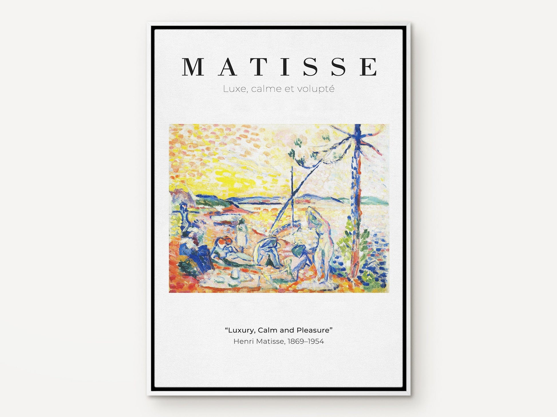 Matisse Wall art, Luxury, Calm and Pleasure, Framed canvas wall art, Modern art for bedroom, living room and dining room (with hanging kit)