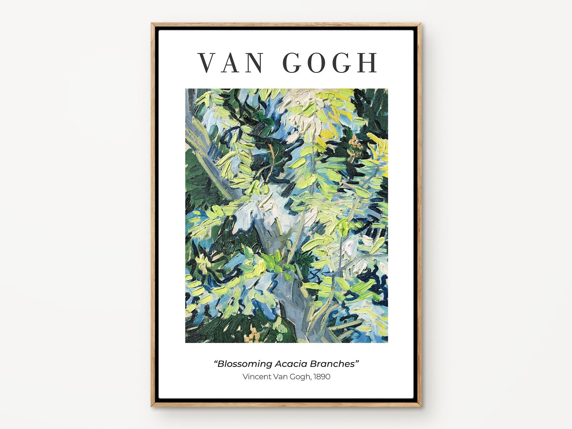 EasySuger Van Gogh Wall Art | Blossoming Acacia Branches | Framed Canvas Wall Art for living room and bedroom VG-59